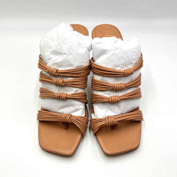 Joie Womens Size 6.5 Olive Brown Leather Strappy Square Toe Sandals Heels Shoes - Picture 2 of 15